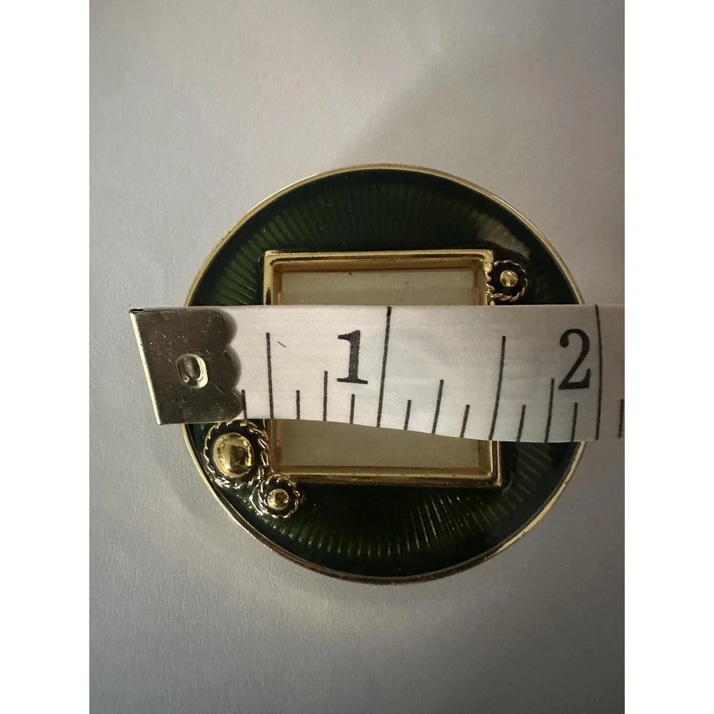 Jay Strongwater Neiman Marcus 1907-2007‎ Mini Picture Frame Green Enamel Gold